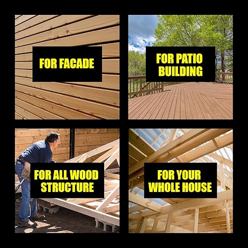 Miniatura 4 de Grindy - Tornillos para madera #10 x 4 (paquete de 2002.5 libras)  Tornillos de cubierta de bricolaje para gabinetes, muebles y otros proyectos