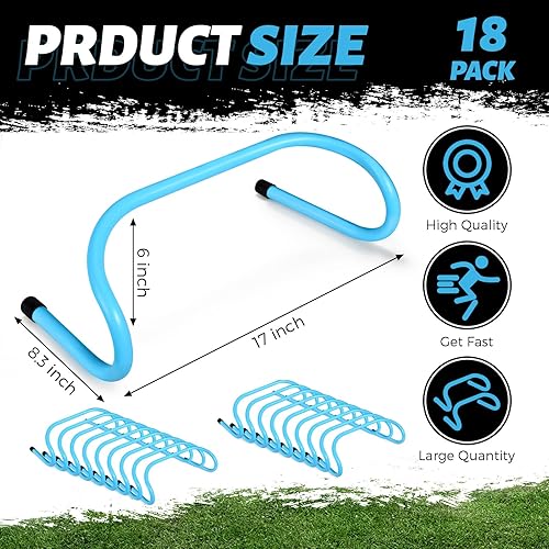 Miniatura 2 de Wettarn 18 unidades de entrenamiento de velocidad de 6 pulgadas, obstáculos de entrenamiento de agilidad, obstáculos de entrenamiento duradero,