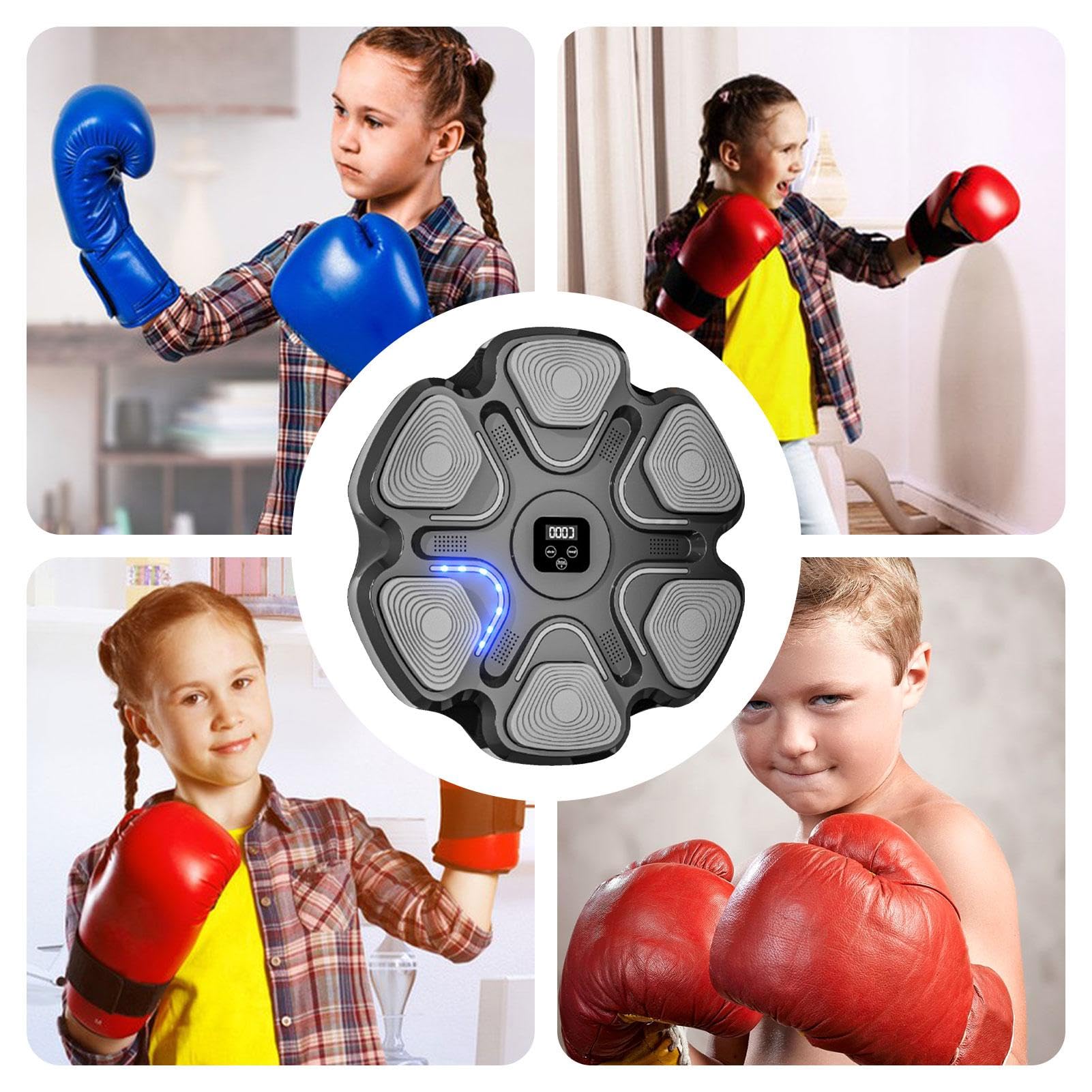 Music Boxing Pad – Macchina da boxe musicale, pad elettronico da parete | Home Smart Boxing Target Workout Machine, messa a fuoco elettronica per allenamento di agilità boxe digitale, punzonatrice