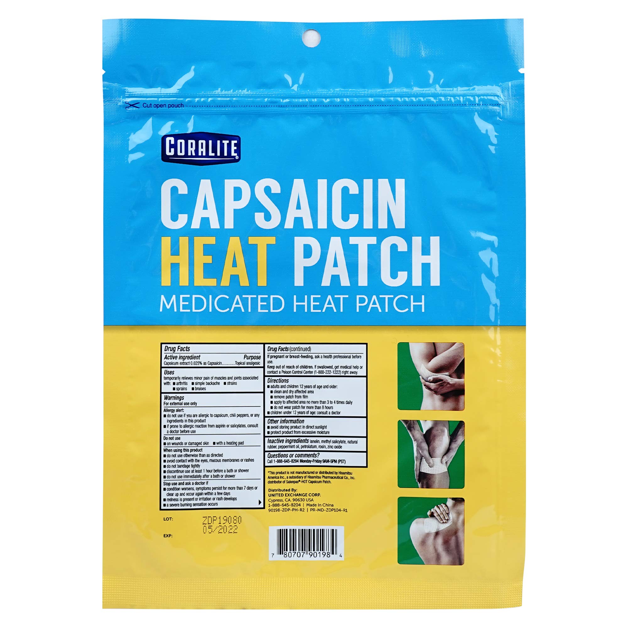 Coralite Capsaicin Patch Pain Relieving Patch for Muscle Pain Relief