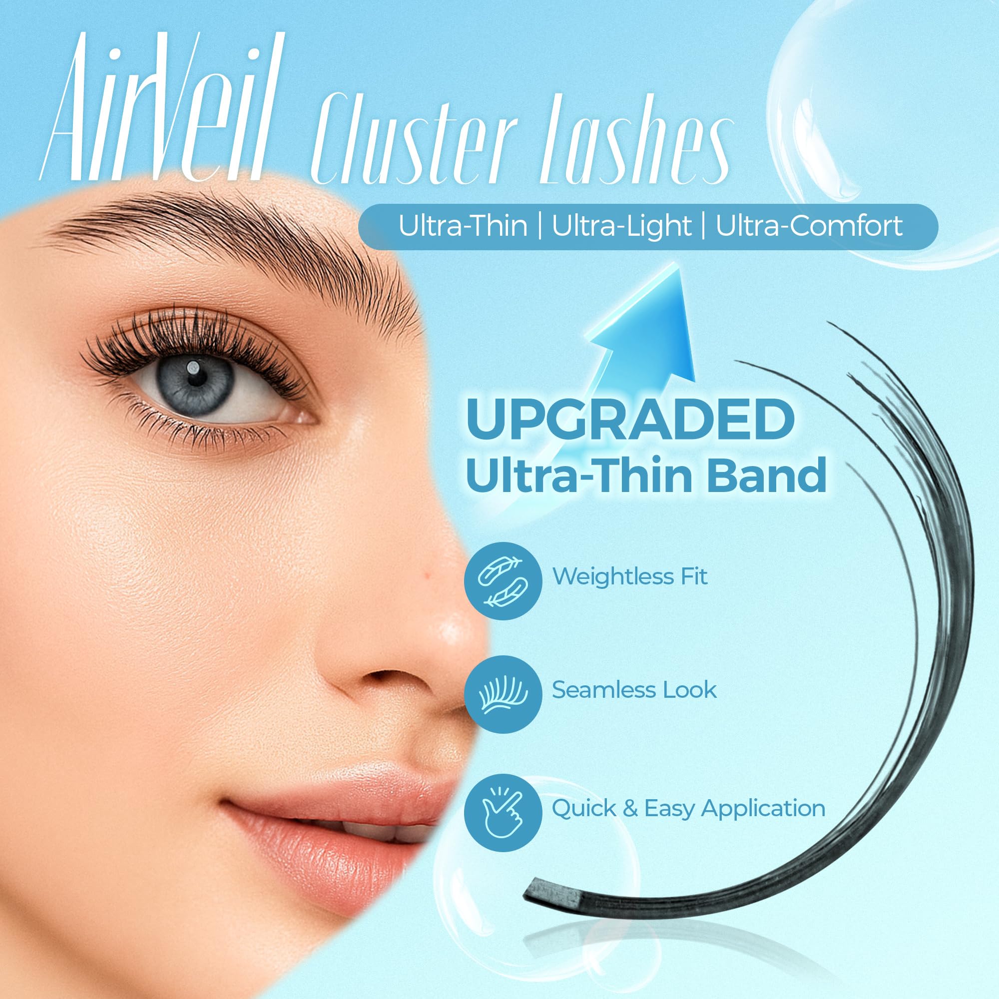 LASHVIEW DIY Eyelash Extension Kit, Cluster Eyelash Extensions with Lash Bond and Remover - Image 4