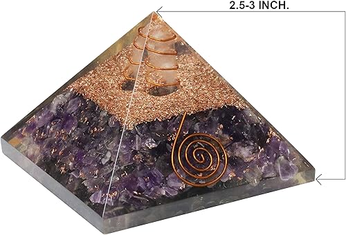 Miniatura 4 de Crocon Pirámides de orgón de amatista, piedra curativa, piedras de orgonita, piedras piramidales, reiki, cristal, colección de adivinación de