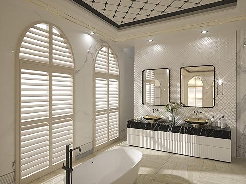 Miniatura 35 de TETOTE Espejo de 60 x 36 pulgadas para baño, espejo de tocador dorado de latón cepillado, espejo de pared grande rectangular con marco de metal Oro