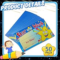 Vista 2 de 50 Pack Recognition Awards Star Student Certificates Student Awards Certificates Student Incentives for Children, Teachers and Students, Parents