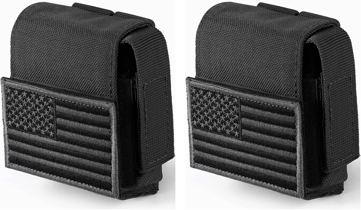 FRTKK 2 Pack Tactical Pouches, Molle EDC Compact Pouch Small Utility Pouch Accessories Battery Cigarette Case Card Holder Lighter Slot Mini Cigar Belt Waist Pack