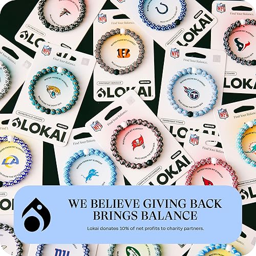 Miniatura 28 de Lokai NFL Football Collection - Pulseras de cuentas para hombres y mujeres, joyería de silicona, pulsera de moda para un ajuste cómodo