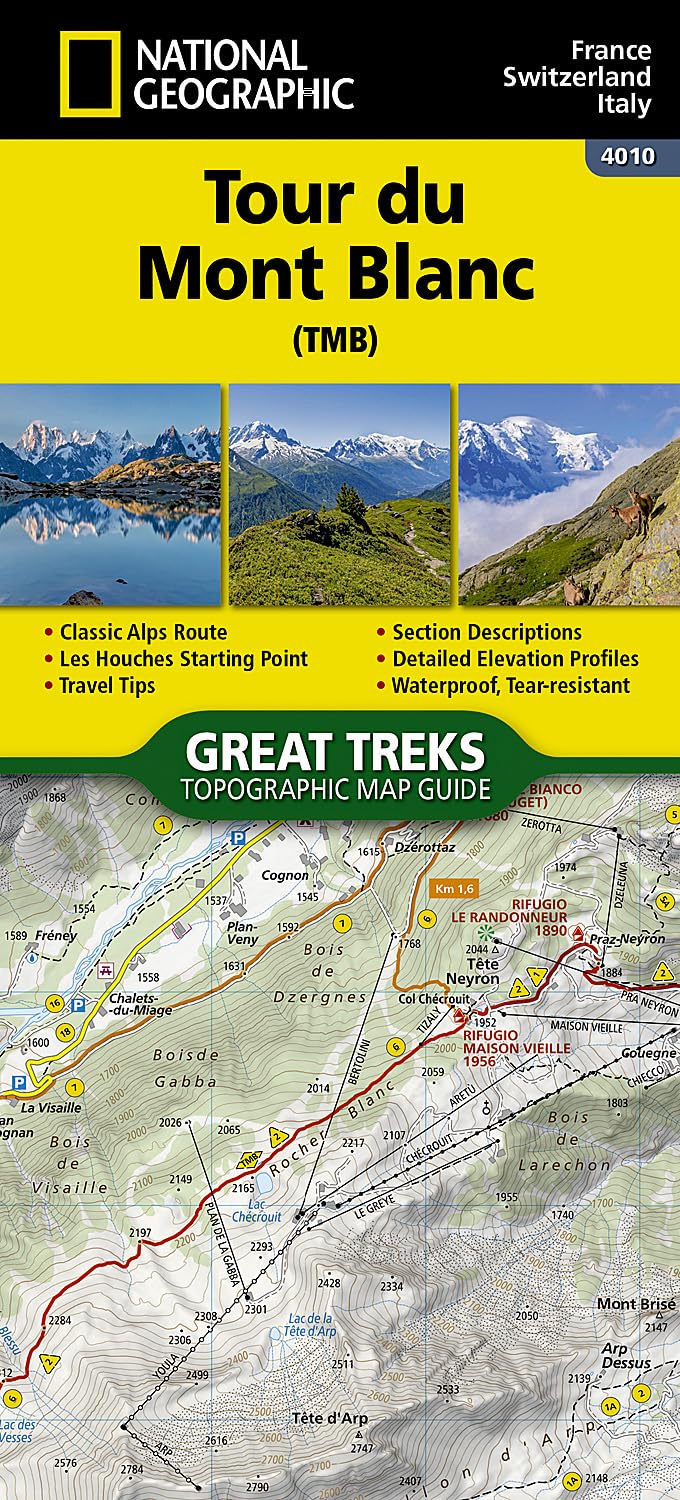 Tour du Mont Blanc Map (National Geographic Trails Illustrated Map, 4010)