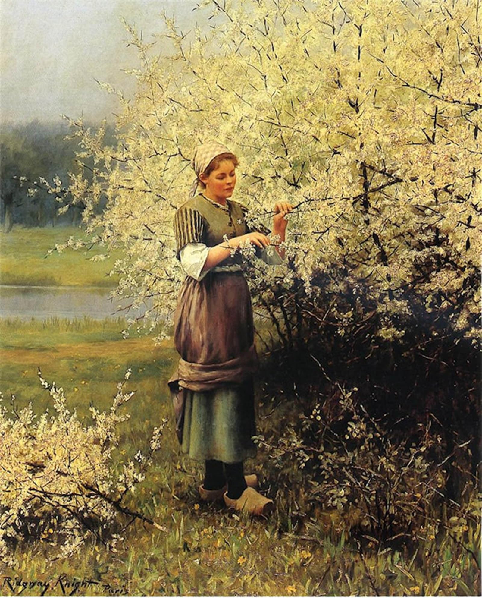 Fiori di primavera cuadro retro de 60x90cm para dar un toque clásico y luminoso a tu dormitorio 5