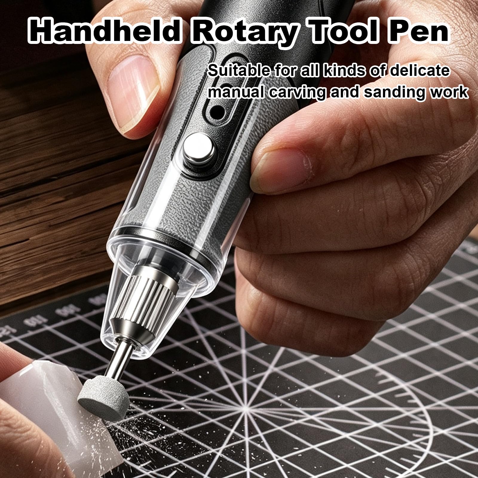 Penna Utensile Rotativo Senza Cavo, Schermo Digitale 5 velocità | Serraggio 0,5–3,2 mm, per Intaglio Giada, Modellismo DIY