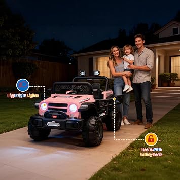 12V Ride on Truck,Kids Electric Car with Remote Control,2-8 Years