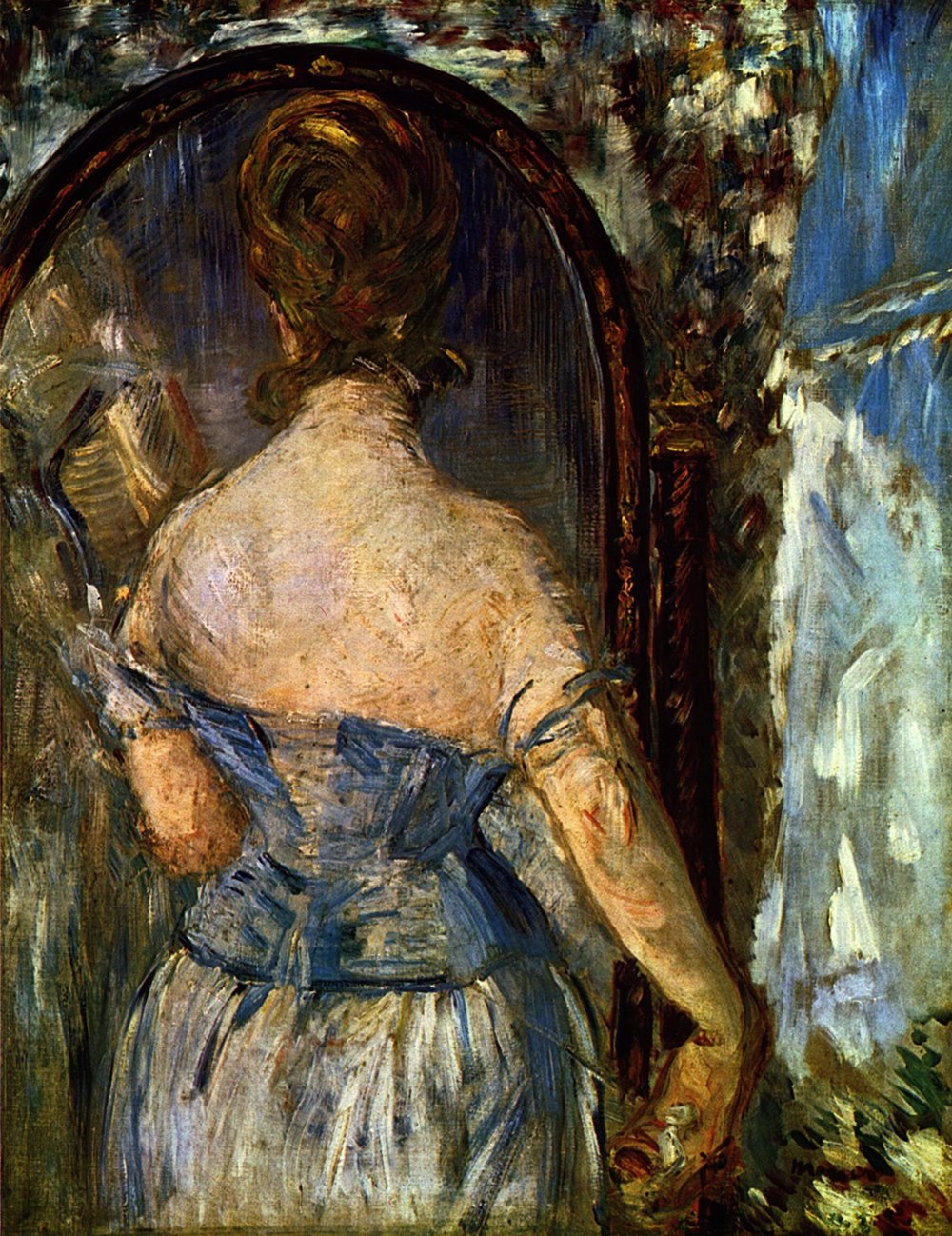 Affiche Edouard Manet Woman's Back poster d'art noir et blanc décoration murale salon