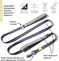 Vista 4 de BUILT Pet Nightsafe Dog Leash Medium, Pink and Gray