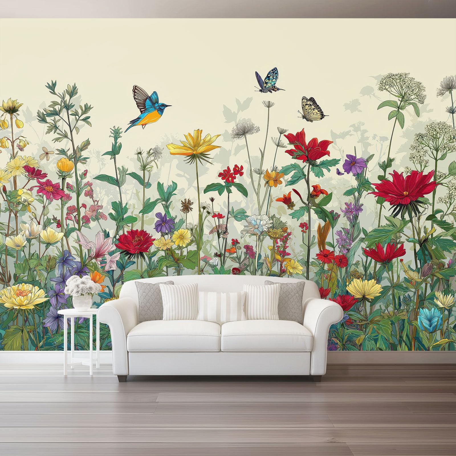 Papier peint jardin enchanté papillons pour transformer une chambre d'enfant