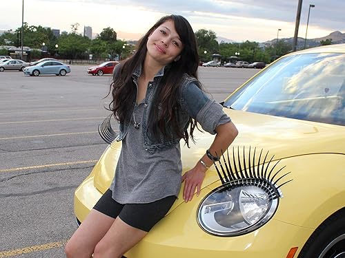 Miniatura 5 de Carlashes para Beetle (2012-2019) - Pestañas de coche clásicas negras 3D - Negro