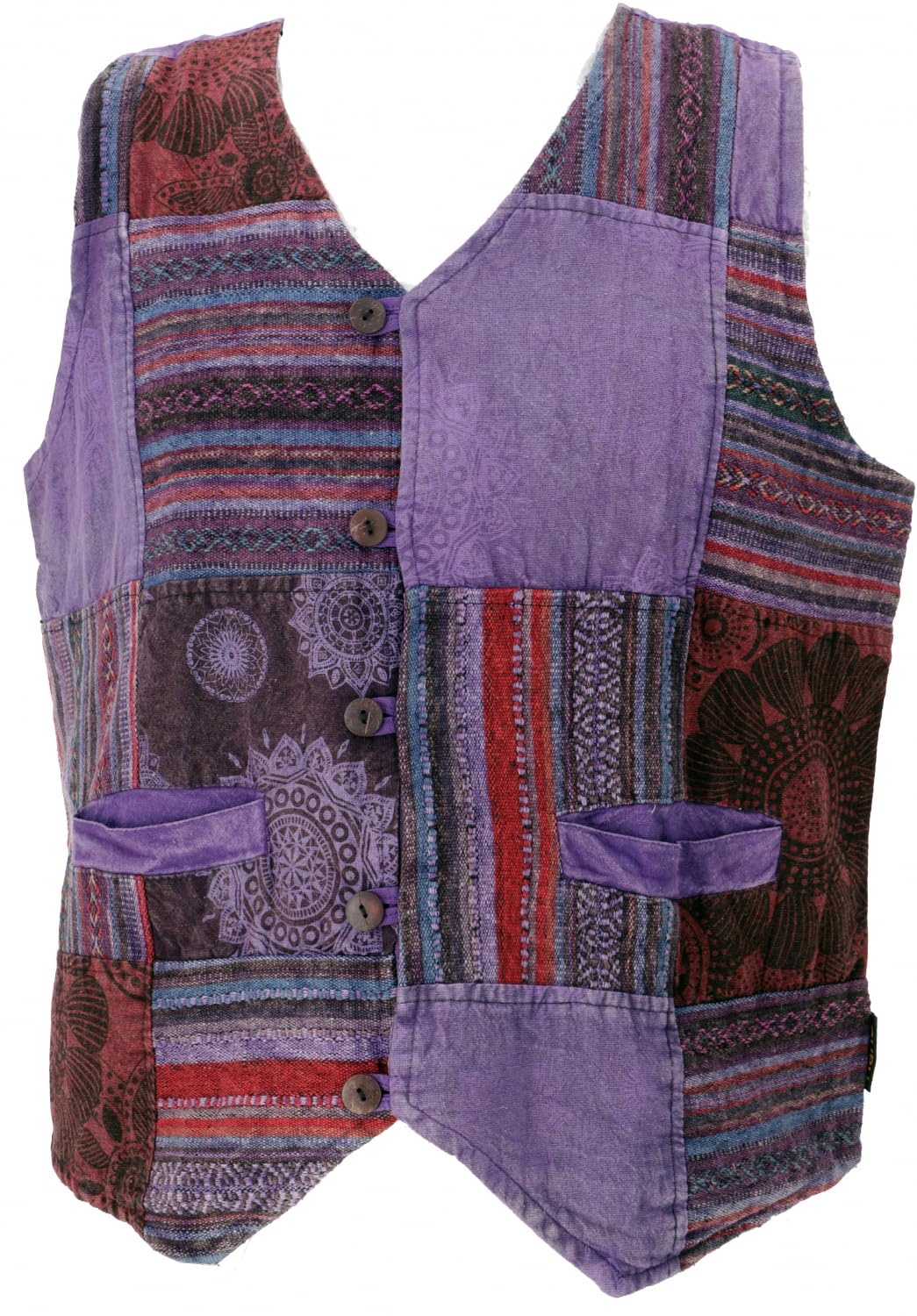 GURU SHOP Goaweste, Psytrance Patchwork męska kamizelka, bawełna, kurtki, kurtki z dzianiny, poncza, odzież alternatywna