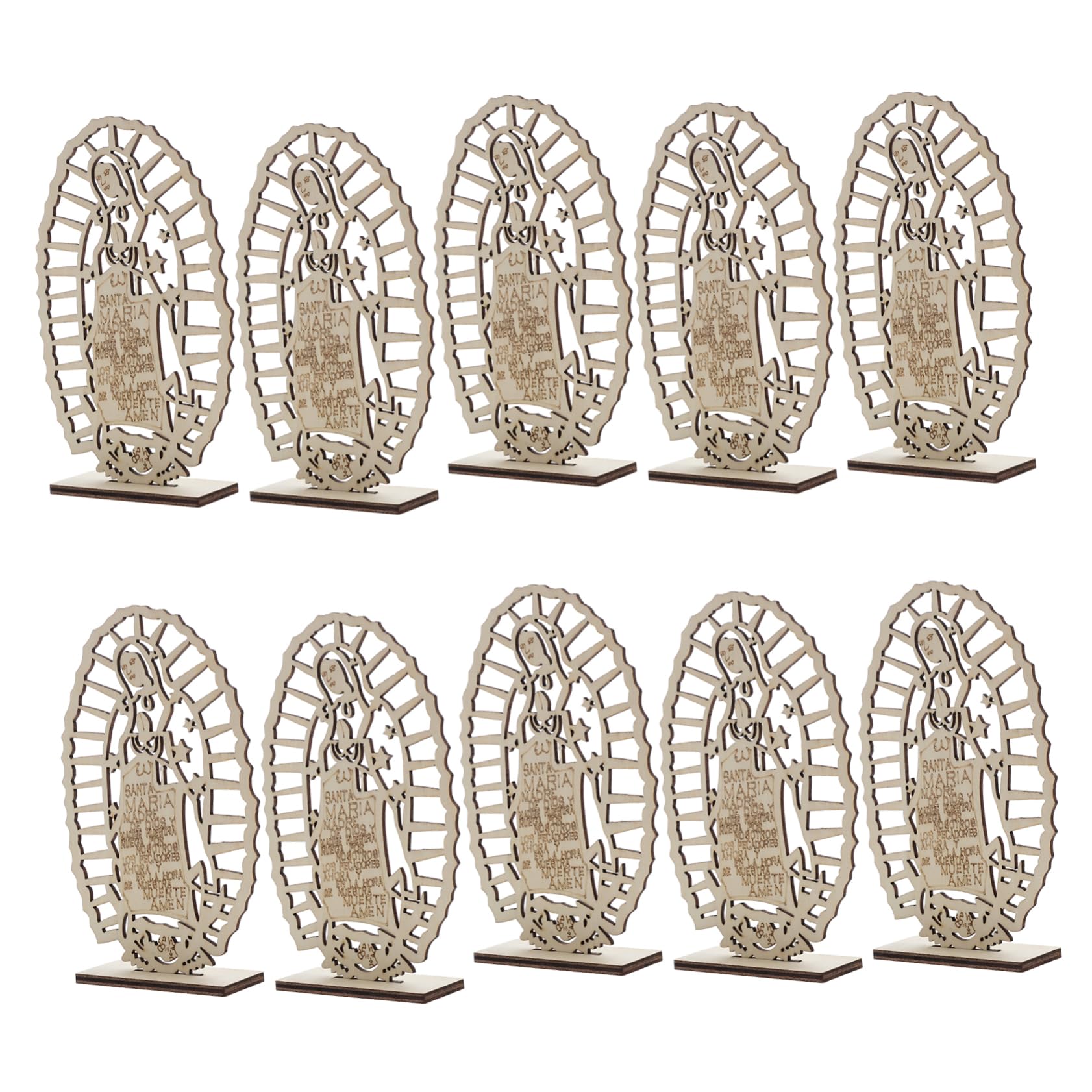 Veemoon 16stücke Holz Taufe Tischdekoration Katholische Decor Esstisch Mittelpunkt Für Religiöse Feier Und Babyparty Tauftischdekoration Hölzerne Schreibtischdekoration Tafelaufsätze