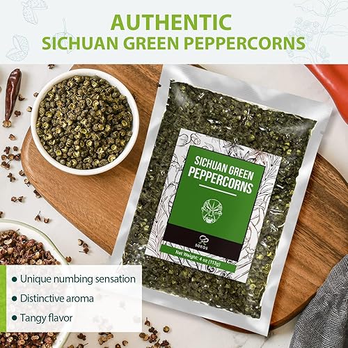Vista 21 de Soeos Sichuan Peppercorns, 8 onzas (8.01 oz), auténtica pimienta roja Szechuan, efecto adormecedor y hormigueo, menos semillas, sabor fuerte