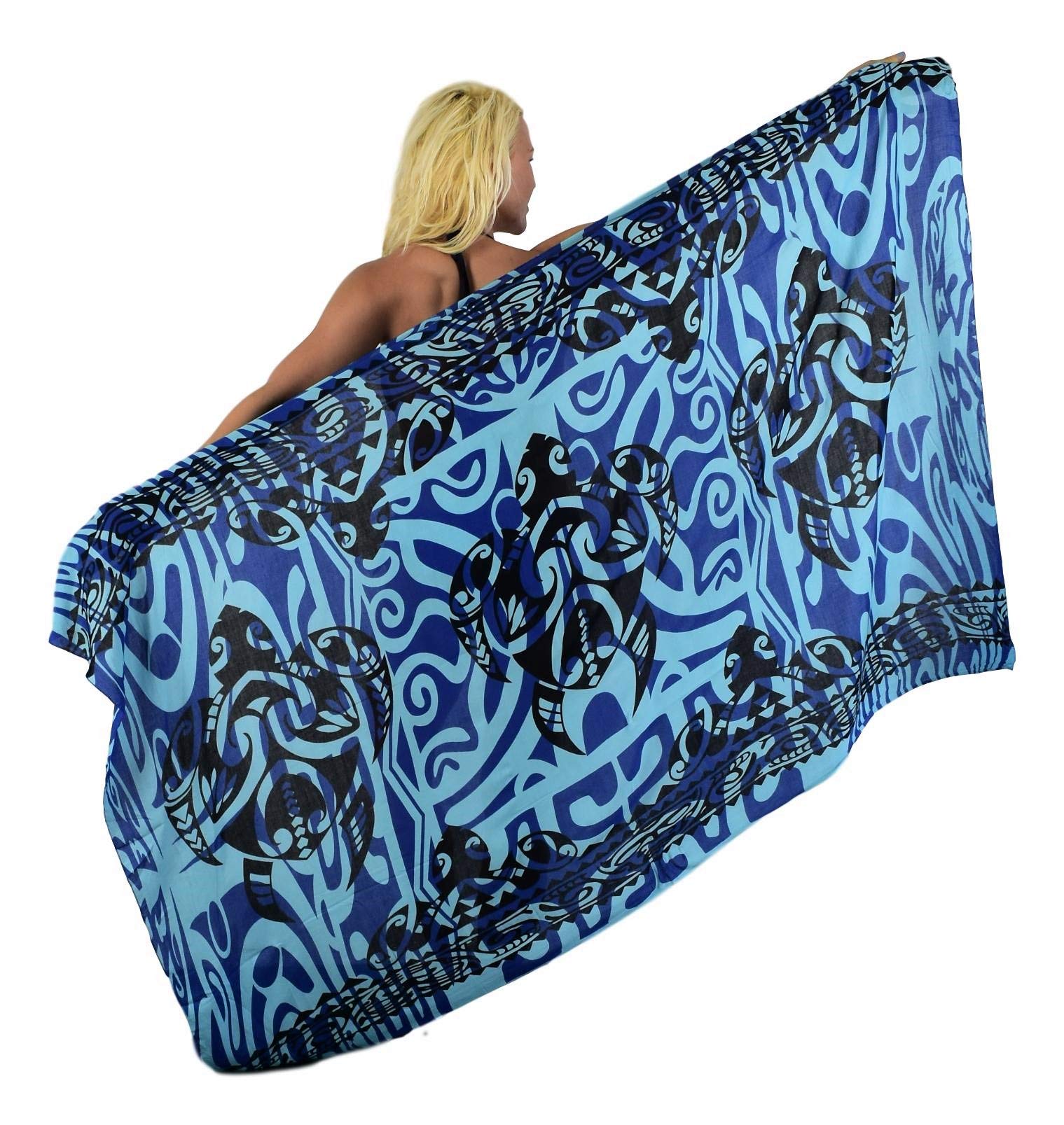 Full-Sized Sarong - Tattoo Turtle Trio