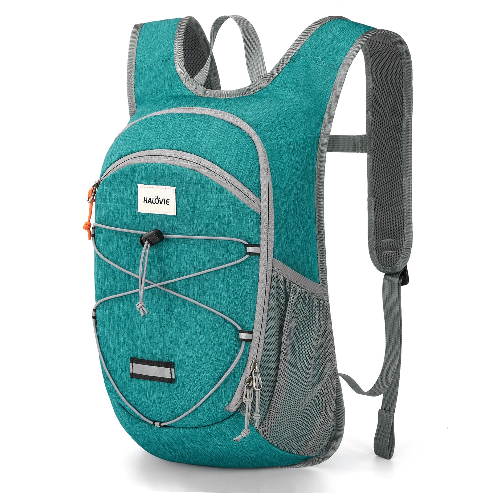 HALOVIE 15L Foldable Hiking Backpack Phone Pocket Lightweight Travel Daypack with Chest Strap Small Packable Pack for Walking Women Men (Cyan)