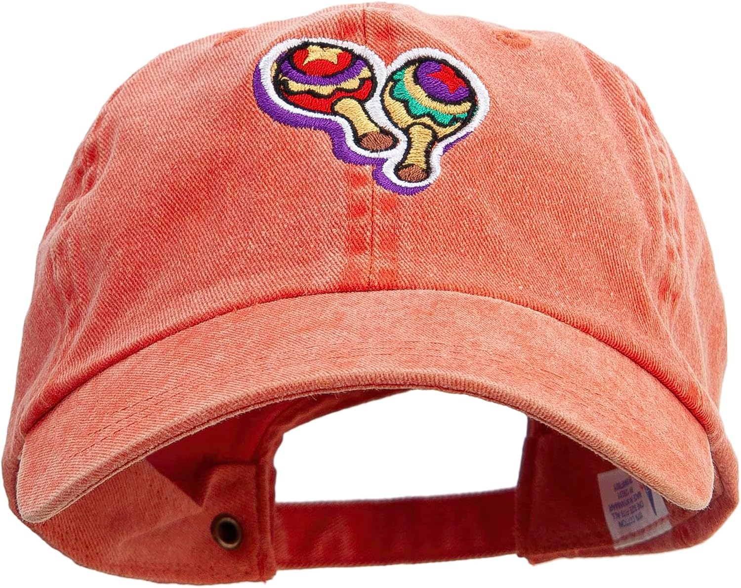 e4Hats.com Mardi Gras Cabasa Embroidered Pigment Dyed Wash Cap