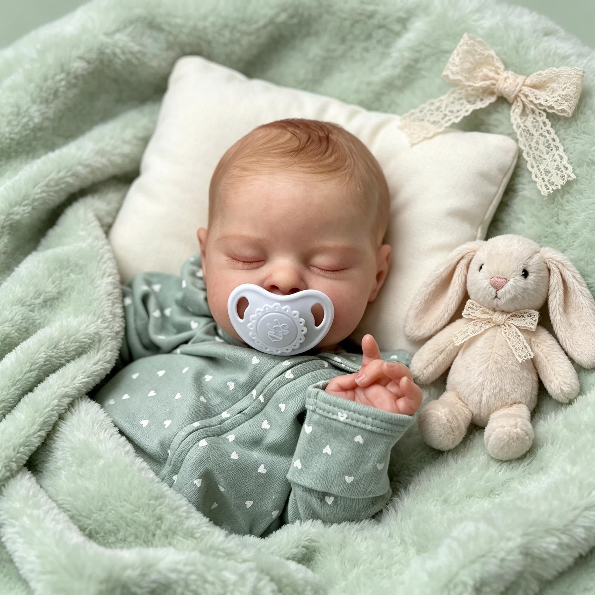 RXDOLL Realistyczne lalki Reborn Baby Dolls Close 45 cm prawdziwe lalki niemowlęce z miękką winylową tkaniną ciało realistyczne śpiące noworodki lalka ręcznie obciążona zabawka dla dzieci prezenty