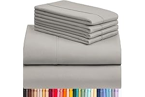LuxClub Deep Pocket Taupe King Sheets