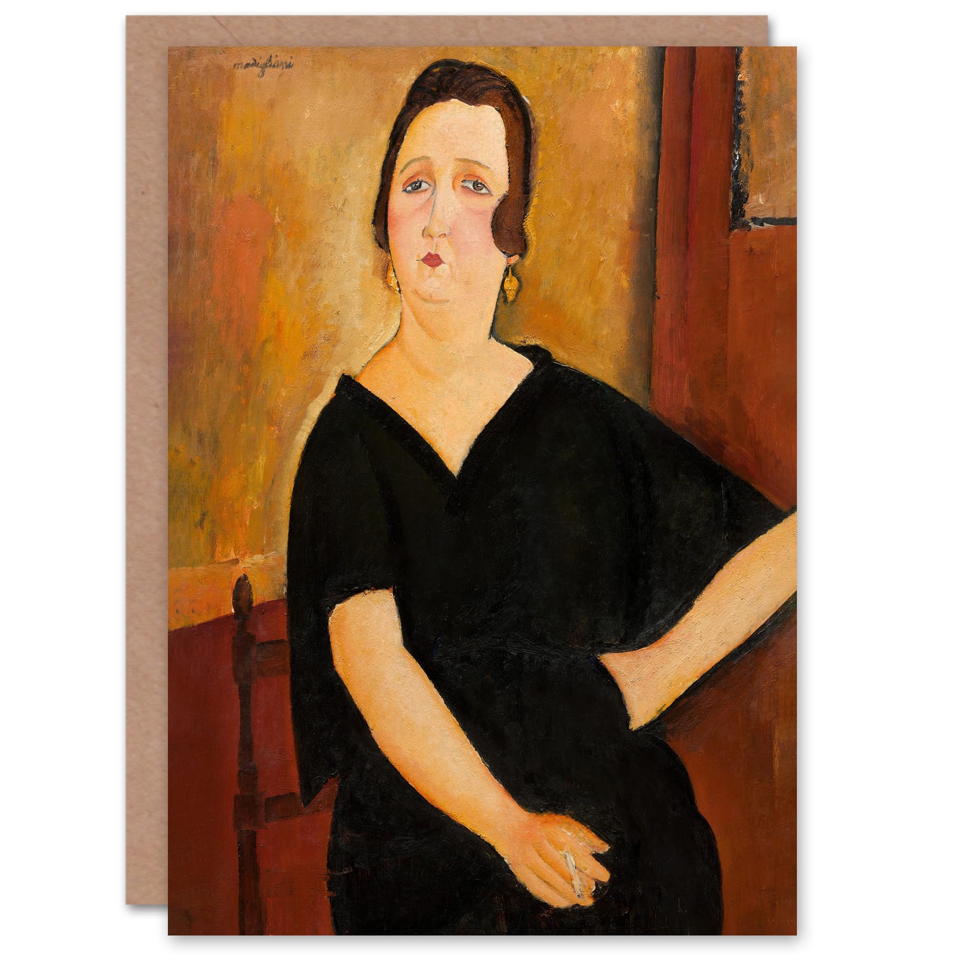 Artery8 Amedeo Modigliani Art Card Madame Amedee Portrait