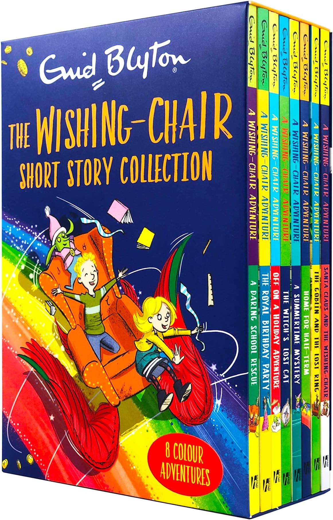 Enid Blyton The Wishing-Chair Short Story Collection 8 Books Box Set (Off on a Holiday Adventure, The Royal Birthday Party, A Daring School Rescue, The Witch's Lost Cat, Home for Half-Term and MORE!) Paperback