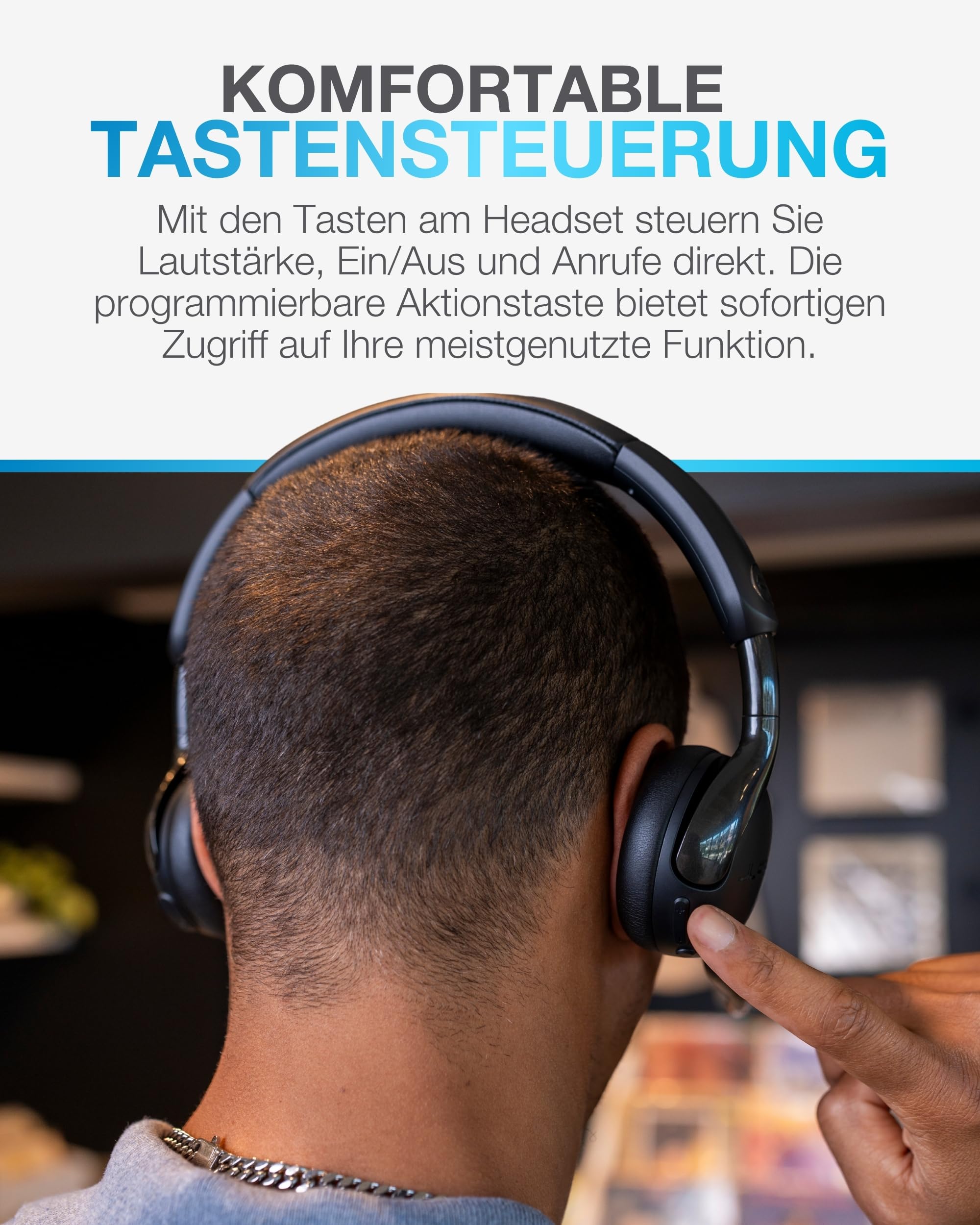 JLab Go Work 3 Bluetooth Headset mit Mikrofon - 70+ h Akkulaufzeit, USB-C Dongle, Geräuschunterdrückung, Multipoint Business Headset für Büro, Laptop & PC, On-Ear Kopfhörer kabellos