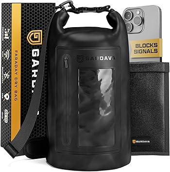 Faraday Bag, Military Grade Shield Bag, Waterproof EMP Cage, Dry Bag for Laptops & Phones, Large Faraday Bags
