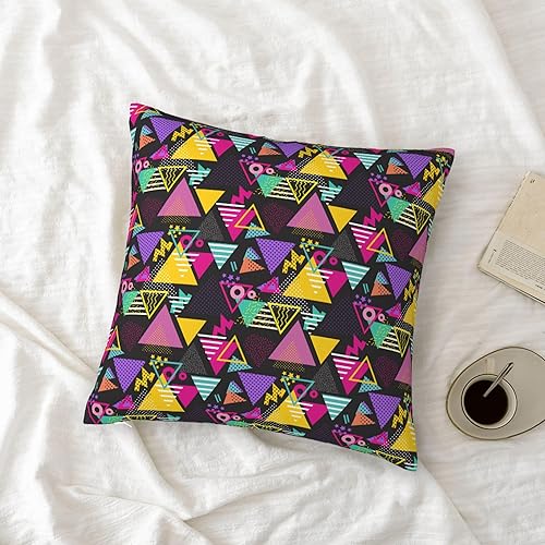 Miniatura 9 de Fundas de almohada geométricas estilo retro de los años 80 de 18 x 18 pulgadas, funda de almohada para dormitorio, sofá, decoración de casa de