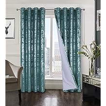 curtains teal