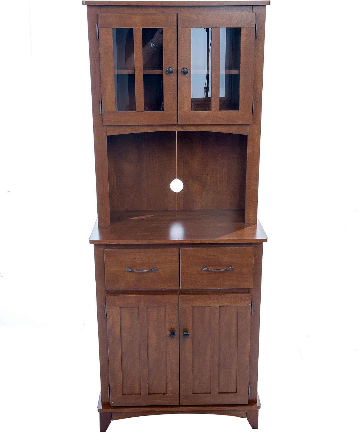 Home Source Industries Oak Hills Micro MOP Microwave Cart