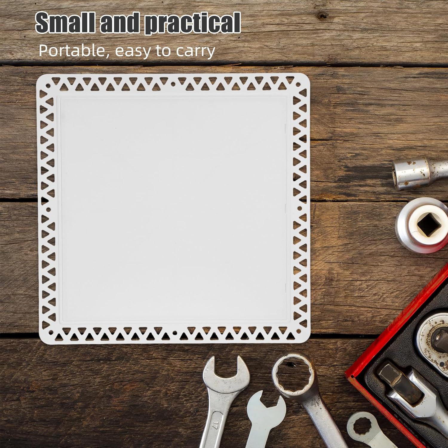 White Plastic Wall Hole Cover - 11.4x11.4in Access Panel for Drywall Ceiling Mount Plumbing Wall Access Panel for Drywall Ceiling Electrical Wiring