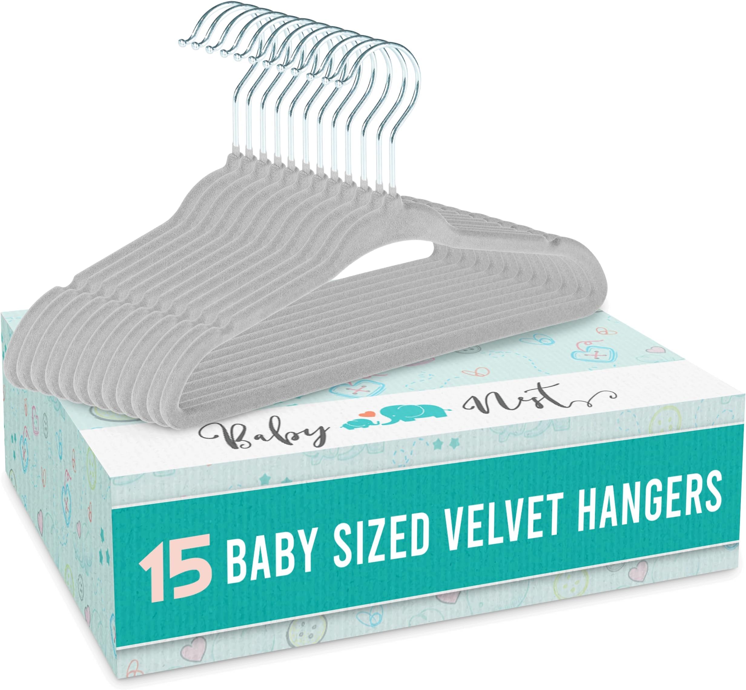 Baby Nest Designs Baby Hangers for Clothes 15, Velvet Childrens Coat