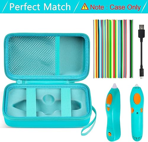 Miniatura 25 de ANKHOH Funda compatible con 3Doodler Start+ Essentials para juego 3D, organizador de almacenamiento para impresión de recarga de filamento y Naranja