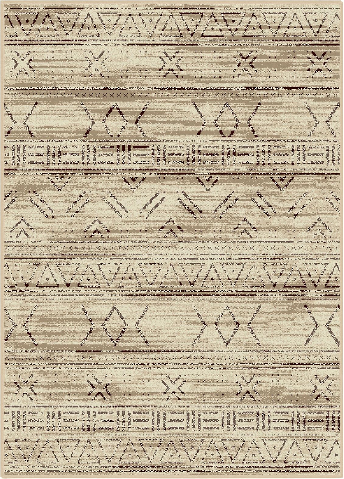 SrS Rugs® Luna Collection, Living Room Rugs, Hallway Runners, with Soft Smooth 8mm Pile. Contemporary Designs. Multi Colours, 3 Sizes (Aboriginal Ivory, 80cm x 150cm) — image 1