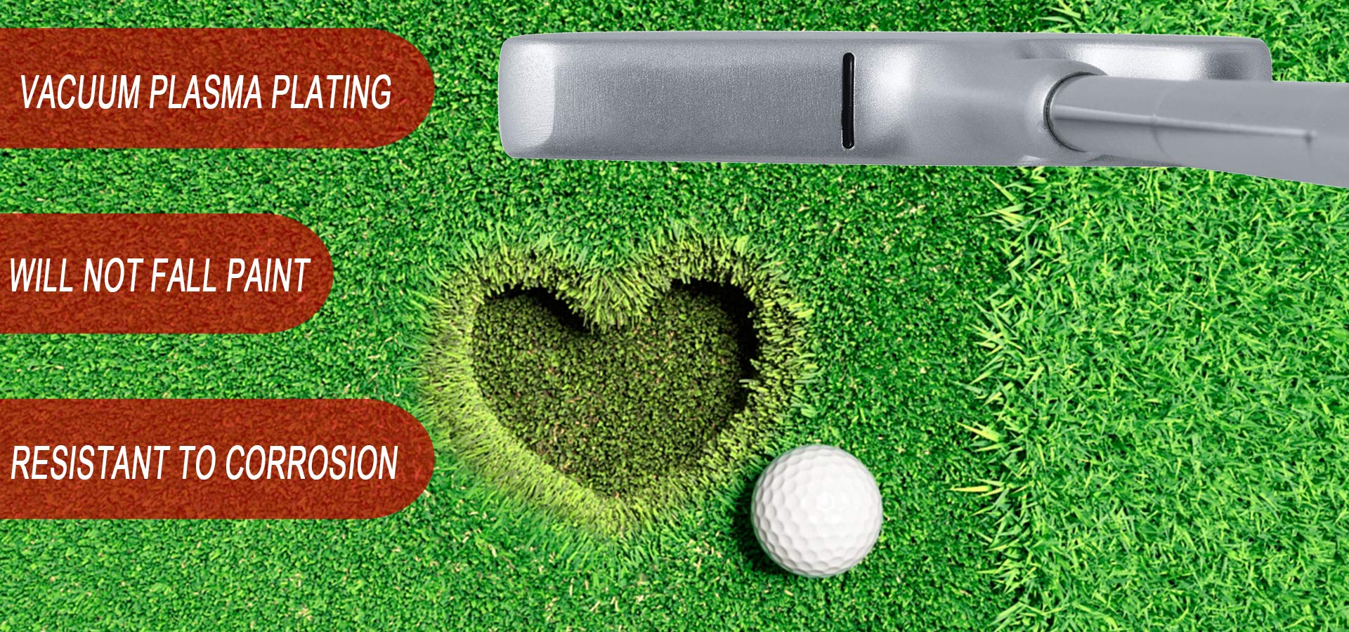 LEAGY - Putter de Golf clásico y Atemporal de 35 Pulgadas de Longitud - Cabeza de Dos vías Estilo Putt y Agarre de Goma Premium para golfistas diestros o Zurdos