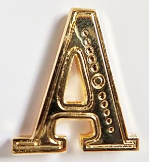 Capital Letter A Gilded Orange Order Collarette Character - W063/GA