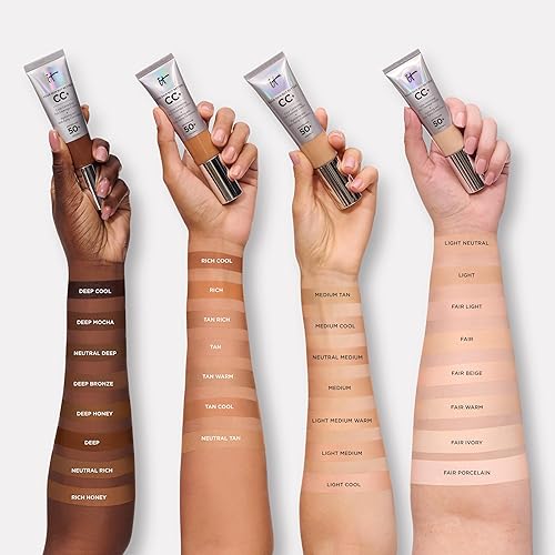 Miniatura 5 de It Cosmetics Your Skin But Better CC crema SPF 50 108oz sin caja Tan (W), Light (W), Medium (W), Rich Honey (W), Fair (W), Fair Light (C), Light