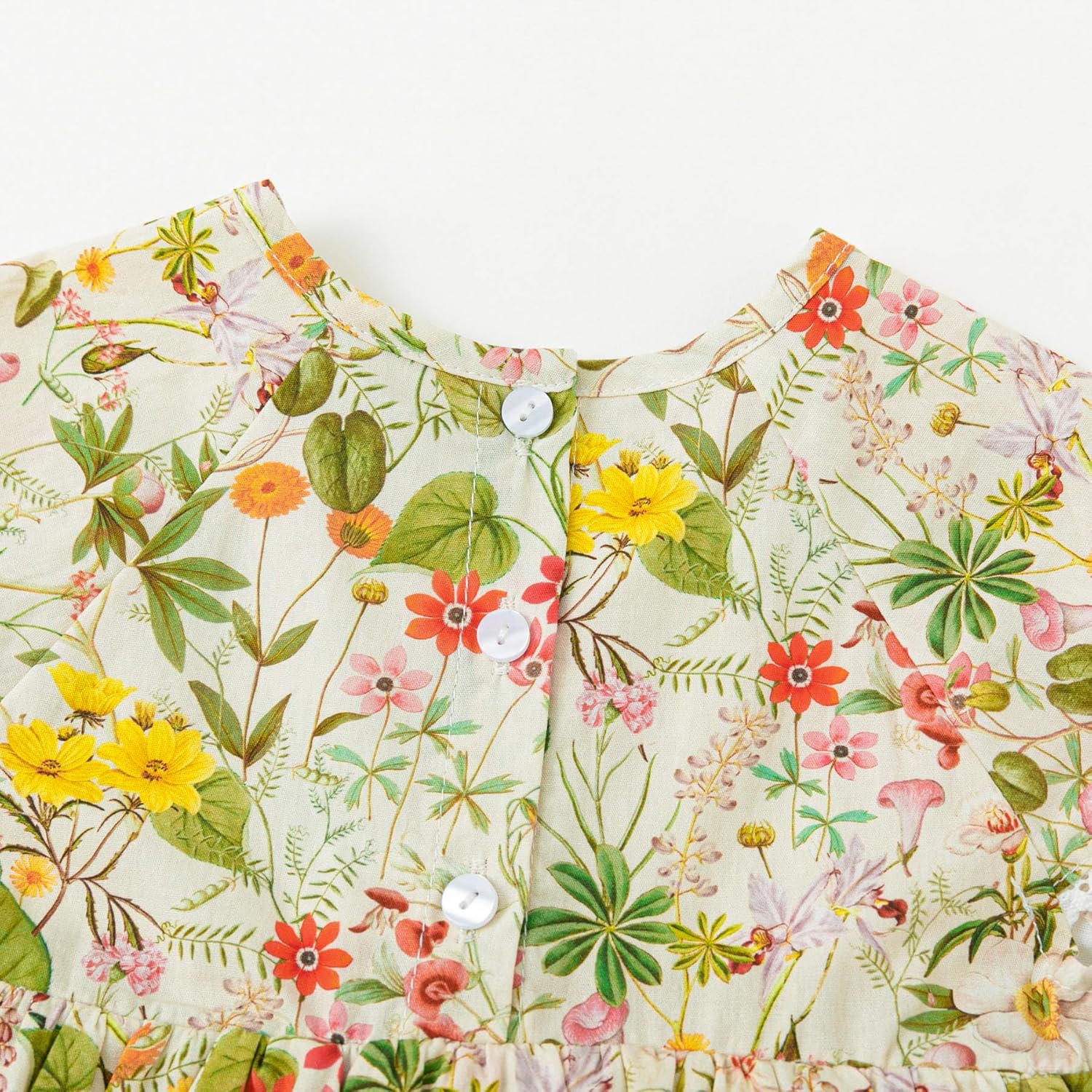 Simplee kids Baby Infant Girls Cotton Short Ruffle Sleeve Summer Romper Outfits 3-24 Months - Image 3