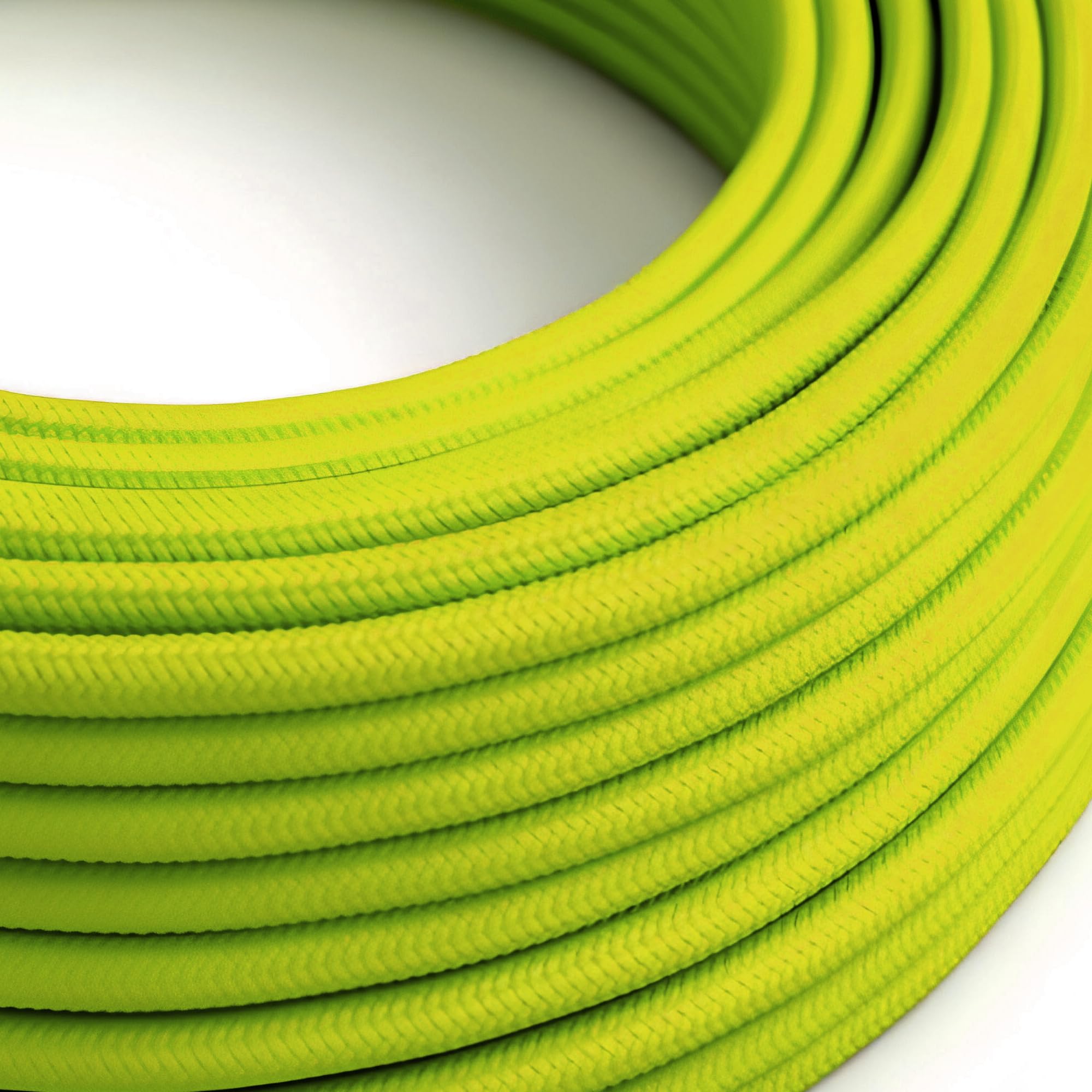 LEDSone 5 Meters Light Green Vintage Colour Braided Flexible Cable, 3 Core Round Fabric Electrical Cable Wire for Multiple uses in Lamps, Old Antique Lamp, Pendants Lights, Other Appliances