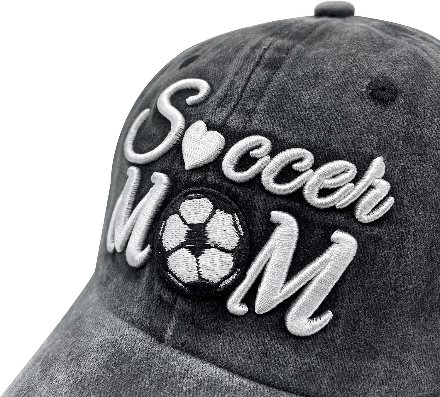 Waldeal Women's Adjustable Embroidered Soccer Mom Hat Washed Baseball Dad Cap
