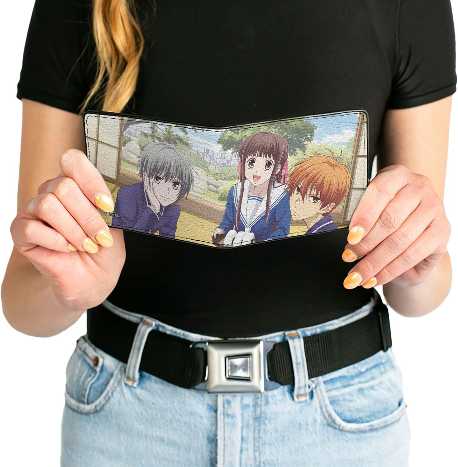 Buckle-Down Crunchyroll Wallet, Bifold, Fruits Basket Yuki Tohru Kyo Animage Magazine Group Scene, Vegan Leather