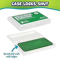 Vista 6 de Ready 2 Learn Washable Stamp Pad Green Non-Toxic Fade Resistant Decorate Scrapbooks, Posters and Cards
