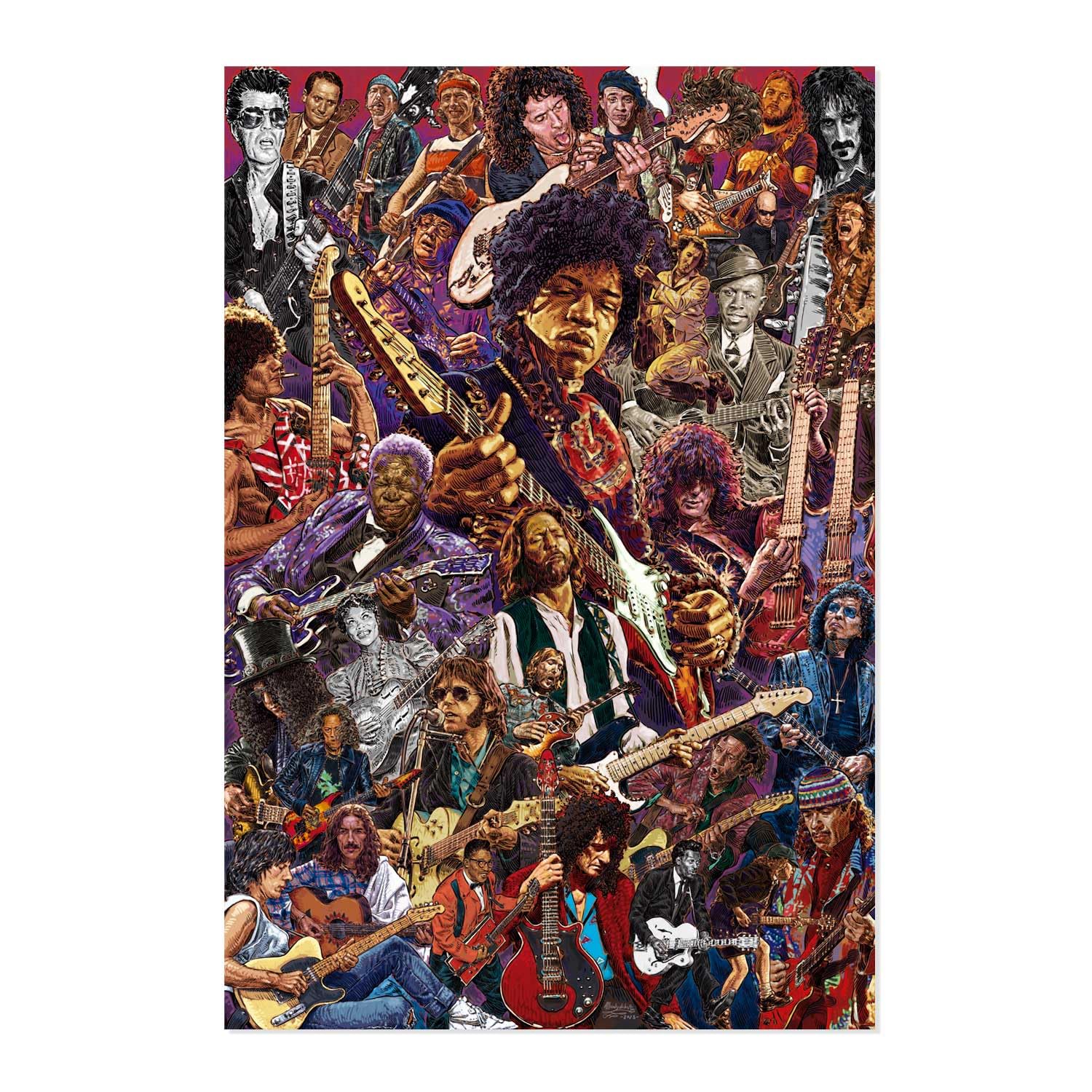 Grupo Erik Poster Legendary Guitarists - 36 x 24 inches / 91.5 x 61 cm - Shipped Rolled Up - Cool Posters, Art Poster, Wall Posters & Prints