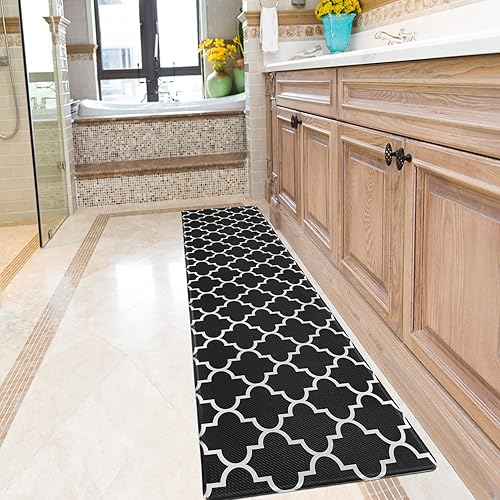 Miniatura 6 de Tapete largo de cocina acolchado antifatiga, tapete de cocina de 17.3 x 71 pulgadas, antideslizante, impermeable, ergonómico, cómodo para cocina,