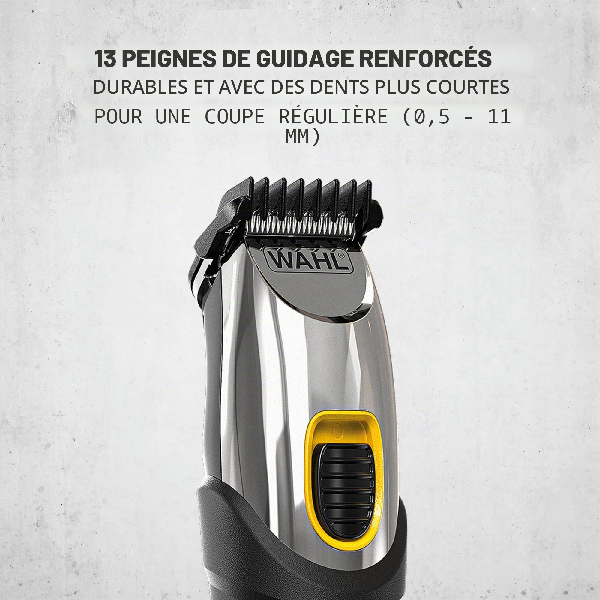 Wahl Extreme Grip Tondeuse à barbe, tondeuse à barbe pour homme, tondeuse sans fil, kit de soins pour hommes, soins de la barbe pour hommes, lames de coupe de précision
