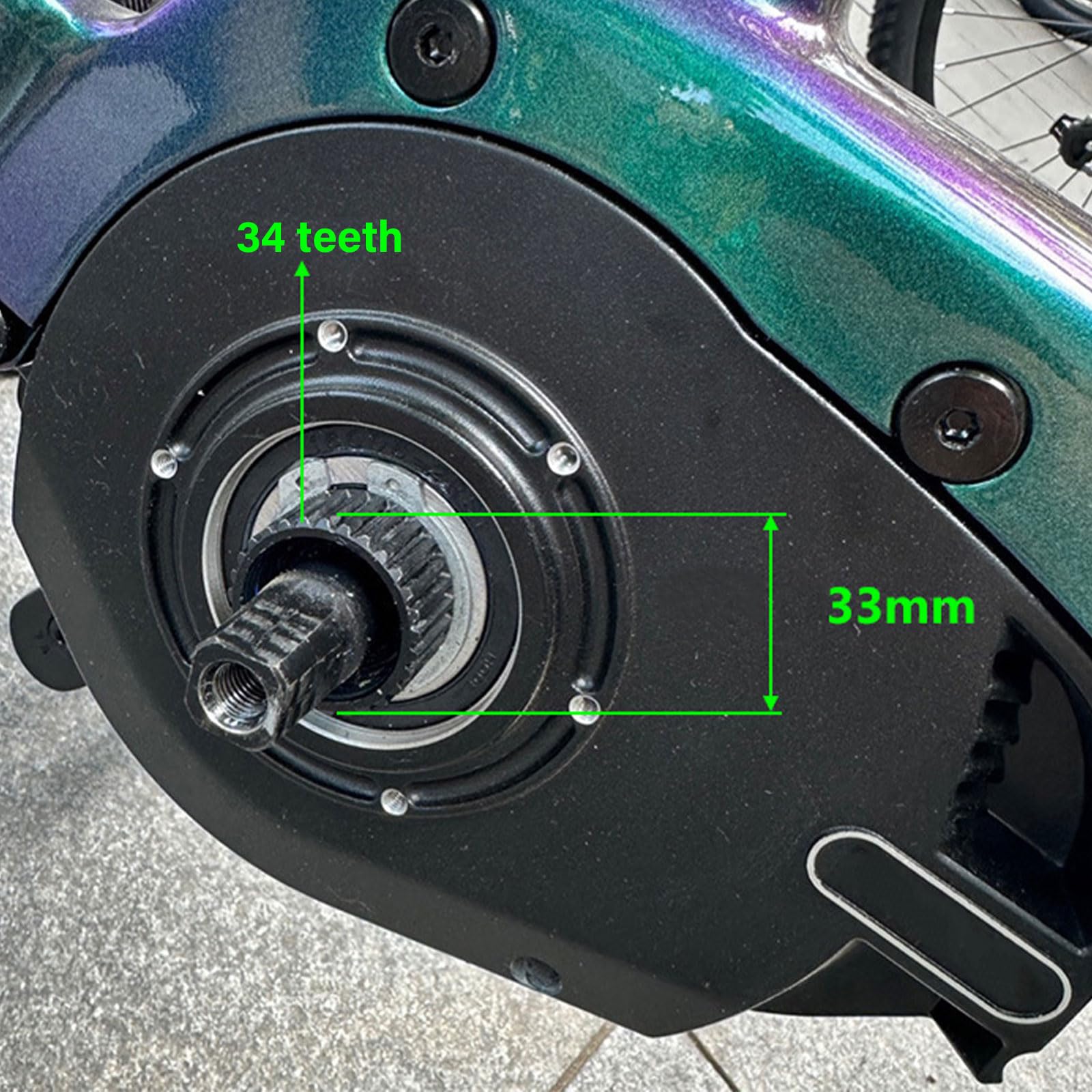 E-Bike-Getriebeadapter, 4-Backen-Kettenringe, Spinnen, Aluminiumlegierung, Antrieb, Motor, E-Bike, Teil-Kettenblatt