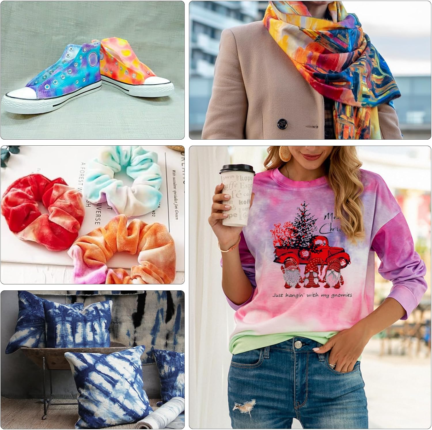 EYAEYAO 10 Colors Tie Dye for Clothes | (2oz Each) Permanent Fabric Dye for T-Shirts, Skirts & More | Non-Toxic Tye Dye Powder for Kids & Adults | Just Add Water (10 Colors)